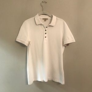 burberry white polo